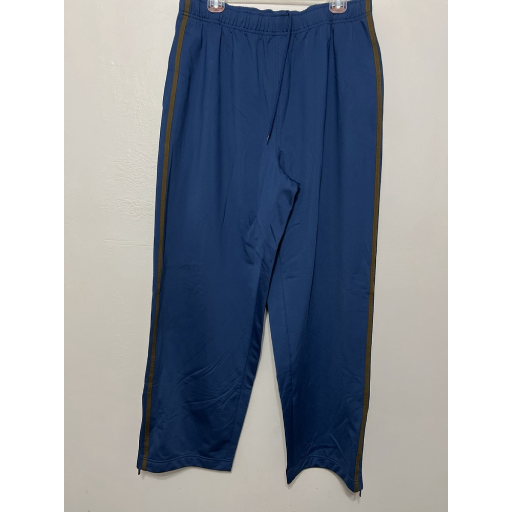 Vintage Gap Mens L Side Striped Wide Leg Sweatpants Pants Navy